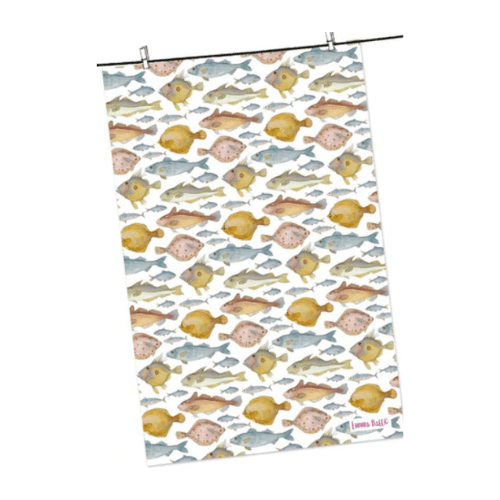 Fishes design towel
