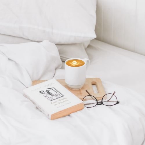 book and a coffee