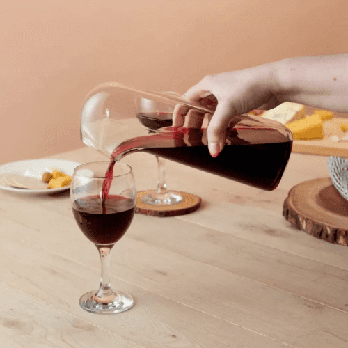 drinkind wine decanter