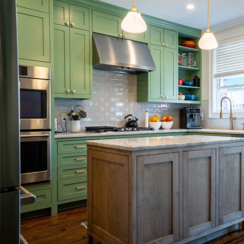 DIY Kitchen Decor - green kitchen
