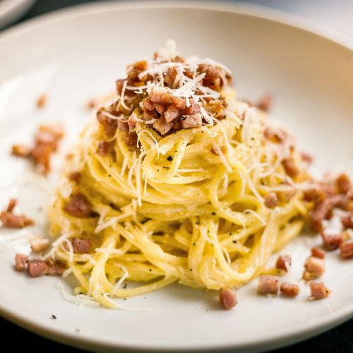 Spaghetti alla Carbonara with Guanciale