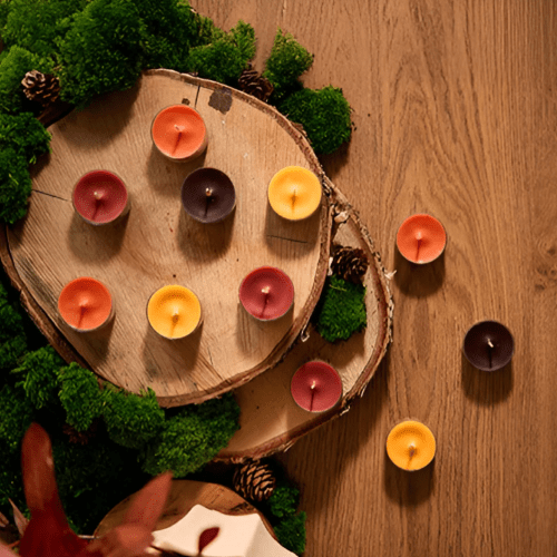 Autumn decor: Autumn scented tealights