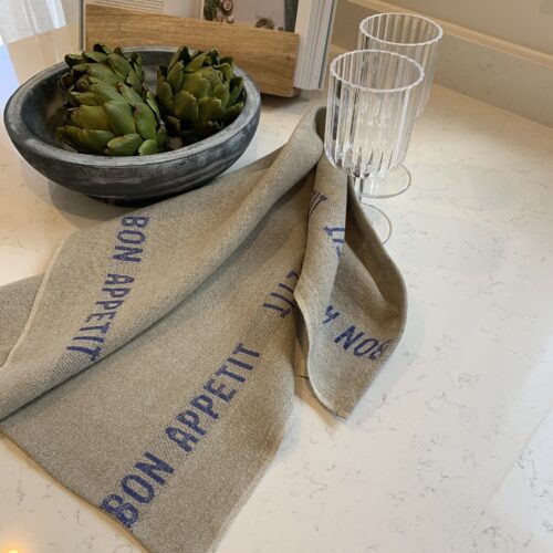 Bon Appetit Tea Towel in Blue